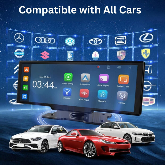 10.26-inch Car Stereo CarPlay & Android Auto, 4K Front, 1080P Rear Camera Bluetooth, GPS - Image 14