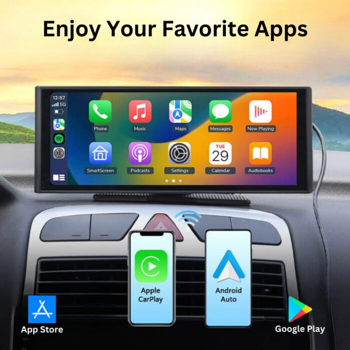 10.26-inch Car Stereo CarPlay & Android Auto, 4K Front, 1080P Rear Camera Bluetooth, GPS - Image 8