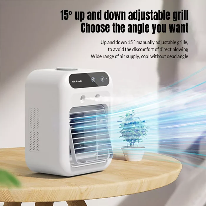 Mini Portable Air Cooler Humidifying Fan 2 Speed USB Powered - Image 4